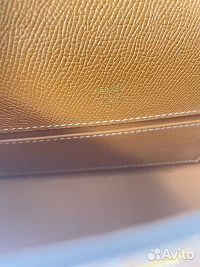 Сумка hermes kelly pochette кэмэл в золоте