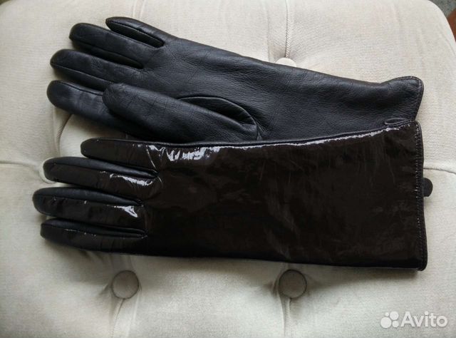 Перчатки женские кожаные удлинённые