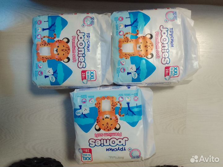 Подгузники трусики joonies premium soft xxl