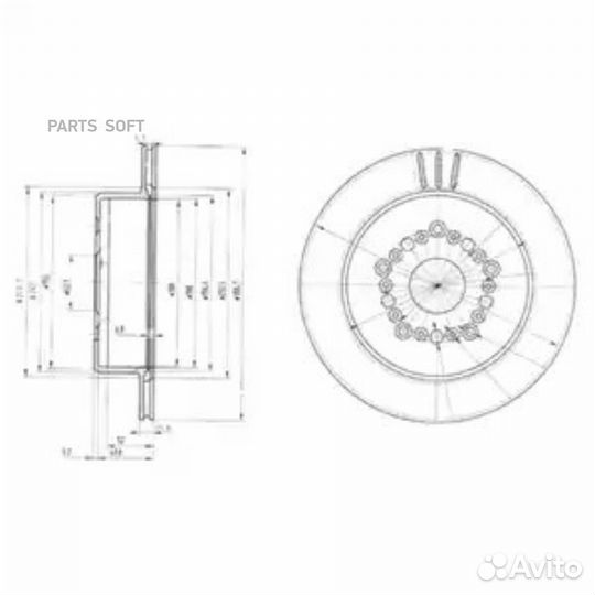 Delphi BG3230 BG3230 диск тормозной задний\ Lexus