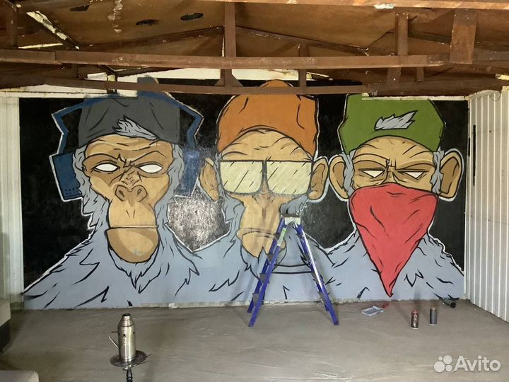 Граффити рисунок, рисунок на стене