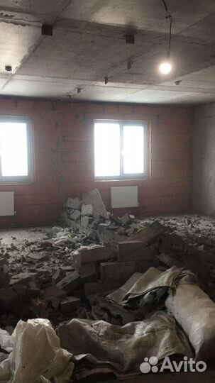 Демонтаж пола, сантехкабин, обои, проёмы, вынос вы