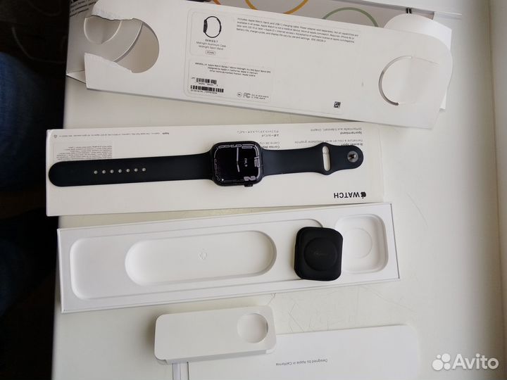 Часы apple watch 7 45 mm черные