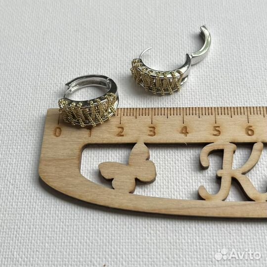 Серьги стильные кольца