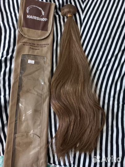 Волосы натуральные на заколках
