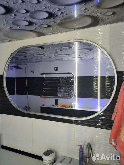 Зеркало с подсветкой овальное, капсульное