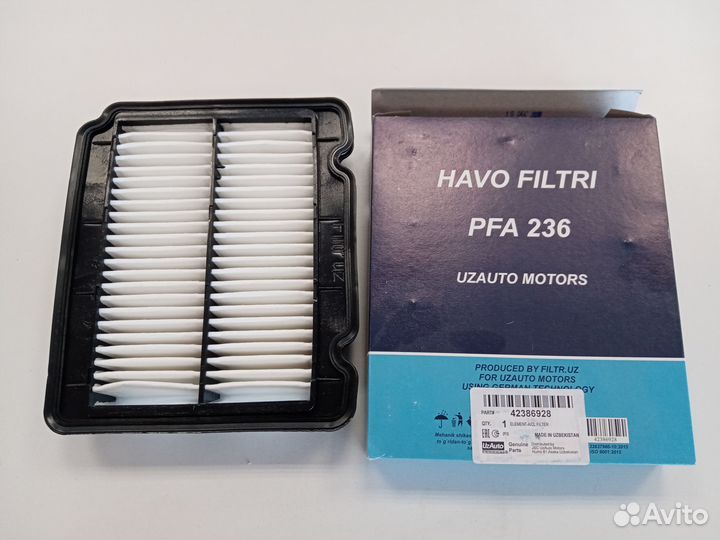 42386928 Фильтр воздушный Chevrovet Aveo