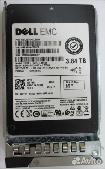 Dell 3.84-TB 12G 2.5 SAS RI SSD w/G176J