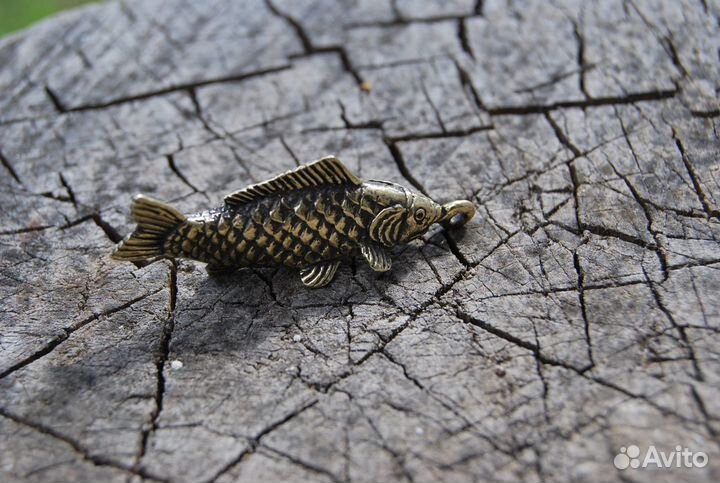 Подвеска Рыбы знак зодиака ручная работа бронза