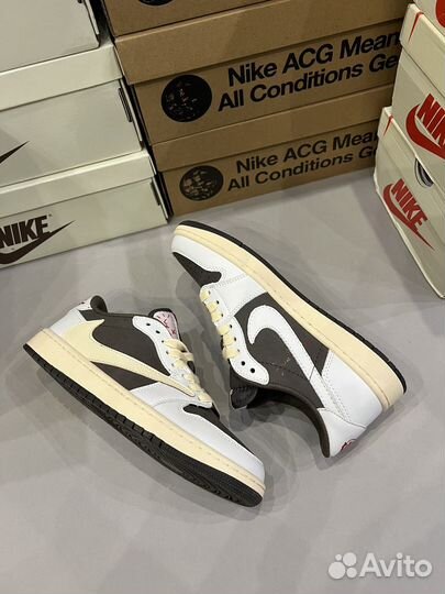 Кроссовки nike air jordan 1 low travis scott