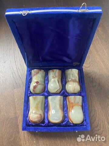 Подарочный набор стаканов из оникса 6 шт