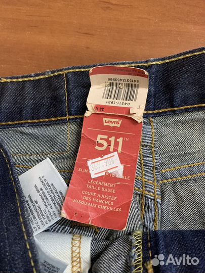 Джинсы levis 511 оригинальные W26 L32