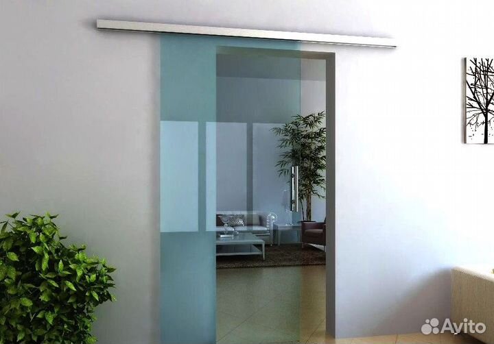 Цельностеклянные двери