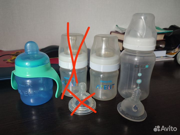 Бутылочки поильник Avent 125 мл bool-bool 270 мл