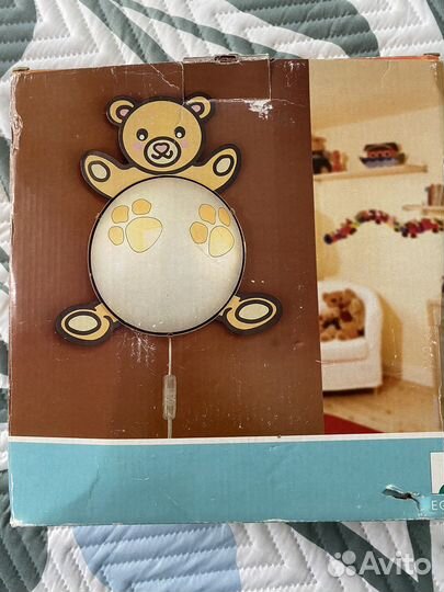 Новый детский светильник бра ночник мишка