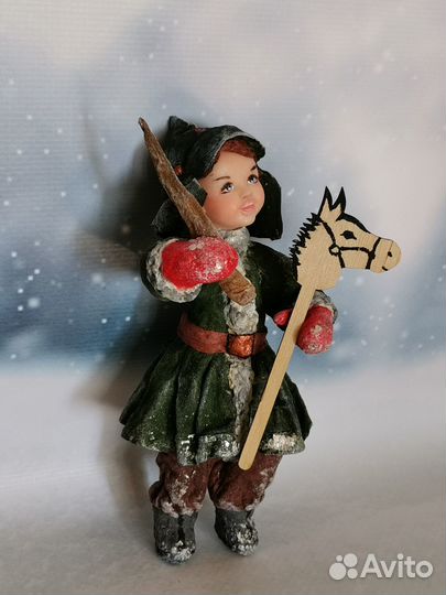 Ватная игрушка на елку