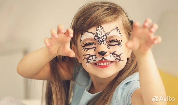 Аквагрим и сладкая вата на праздник