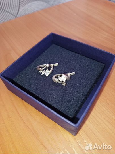 Серебряные серьги СССР винтаж