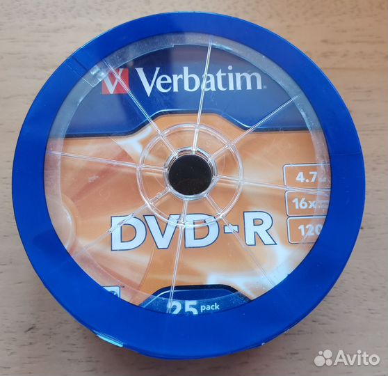 Диски DVD-R Verbatim, 25 шт/уп и 10 шт/уп