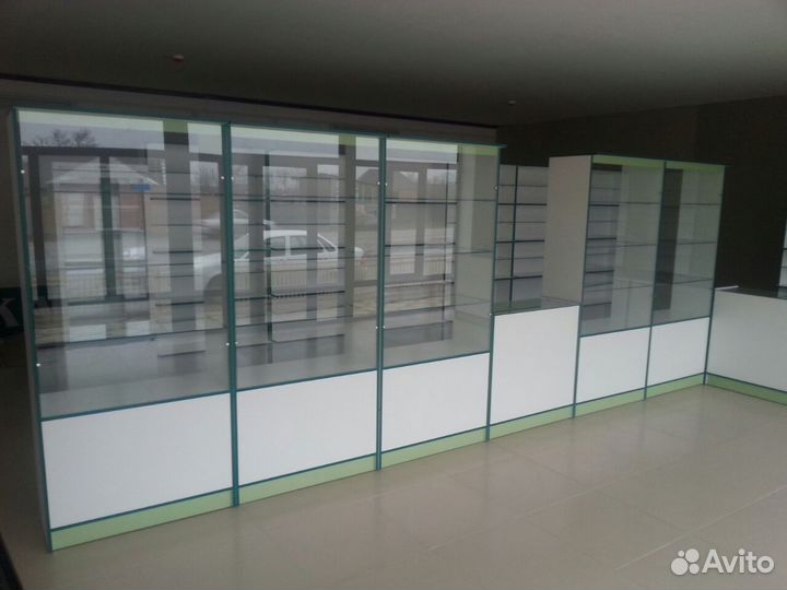 Аптечная мебель (стилажи, витрины)