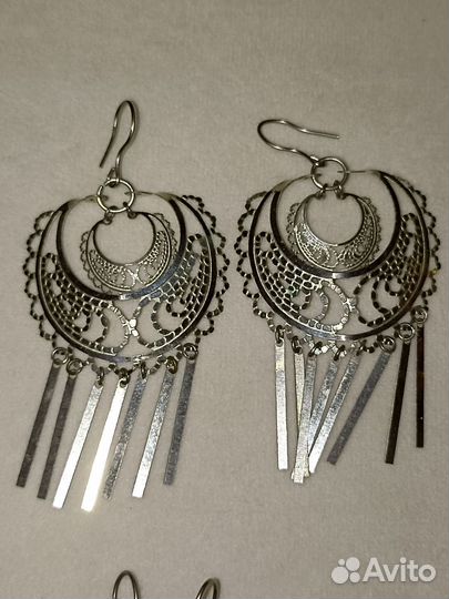 Винтажные серьги и клипсы (бижутерия)