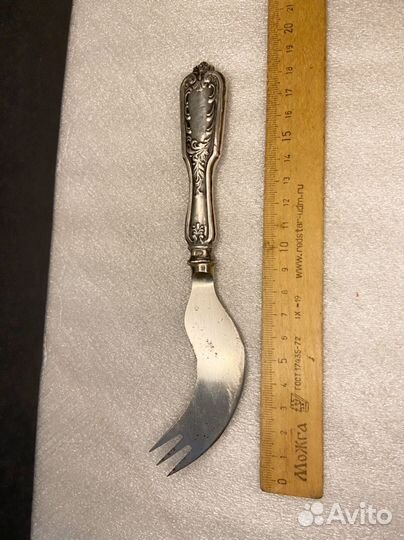 Старинный сырный нож Серебро 84 проба