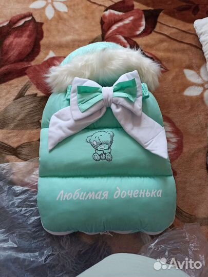 Конверт на выписку для девочки зима