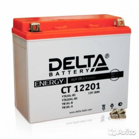 Мото аккумулятор Delta CT 12201 (ytx20l-BS, YTX20