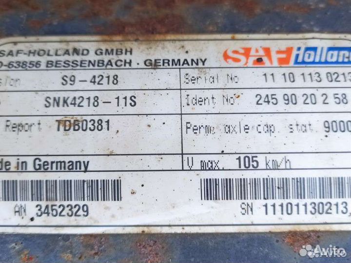 Ось SAF S9-4218 барабан