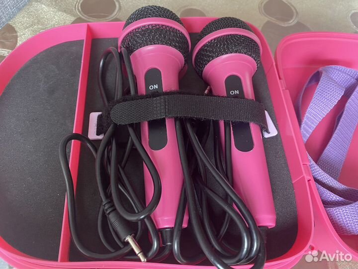 Детская колонка караоке с двумя микрофонами