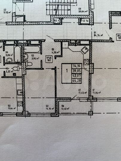 1-к. квартира, 44,3 м², 17/24 эт.