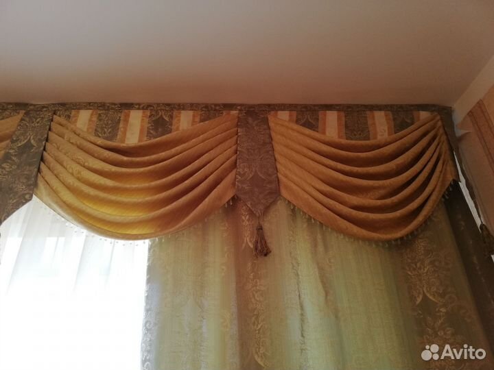 Комплект покрывало, шторы с ламбрекеном, подушки