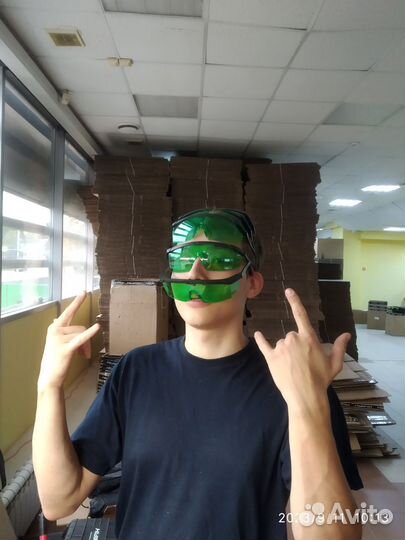 Зелёные Очки одноразовые