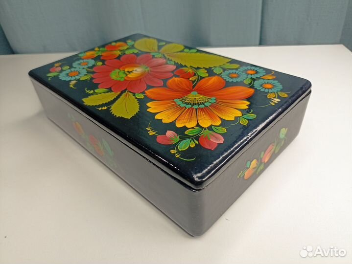 Шкатулка дерево Петриковская роспись