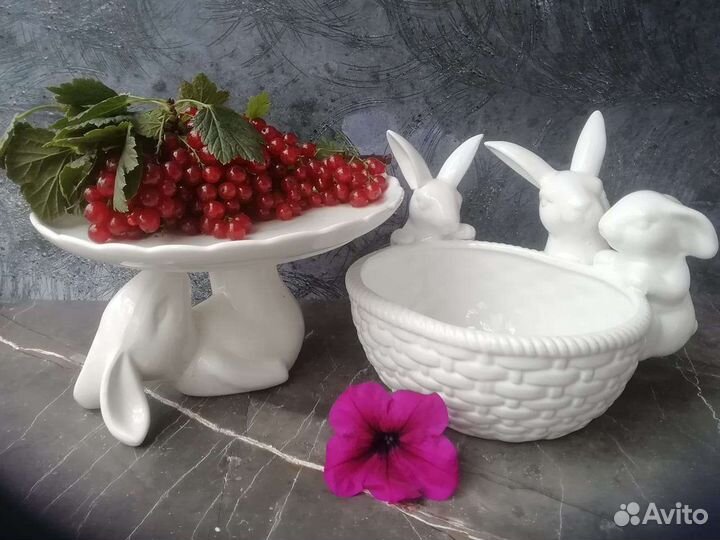 Посуда с кроликами в ассортименте