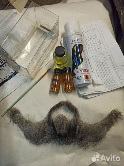 Борода с усами накладные профессиональные