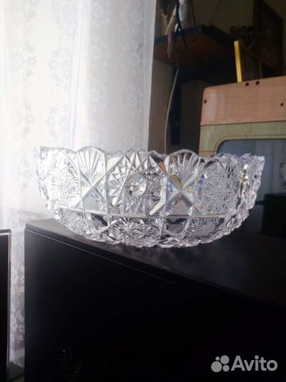 Ваза для фруктов хрусталь СССР