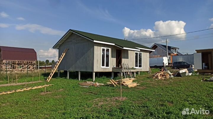 Каркасный дачный дом 72м