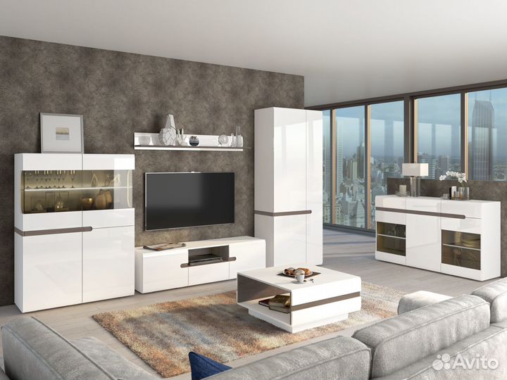 Коллекция Ультра Шкаф 2-хстворчатый Белый/Белый гл