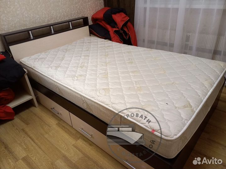Кровать 120х200 с ящиками
