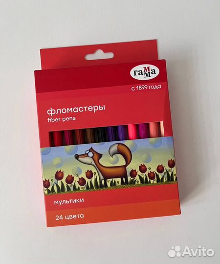 Фломастеры 24 цвета новые