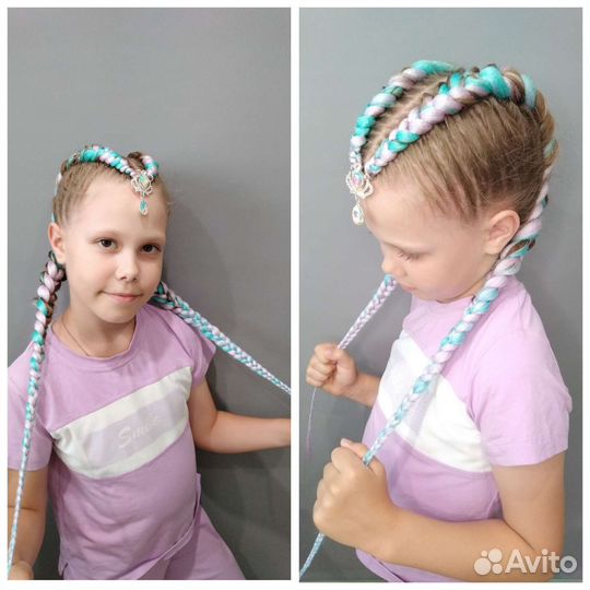 Афрокосы, косы с канекалоном