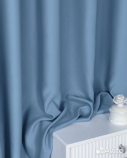 Комплект штор блэкаут Марсель Небесно-голубой