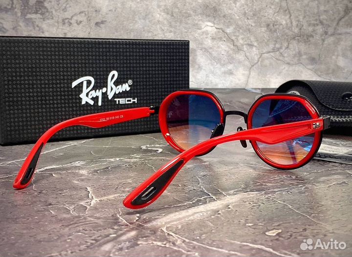 Очки Ray Ban Ferrari красный градиент