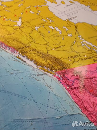 Политическая карта мира 158 на 107 см