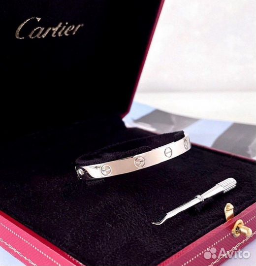 Браслет Cartier Love белое золото