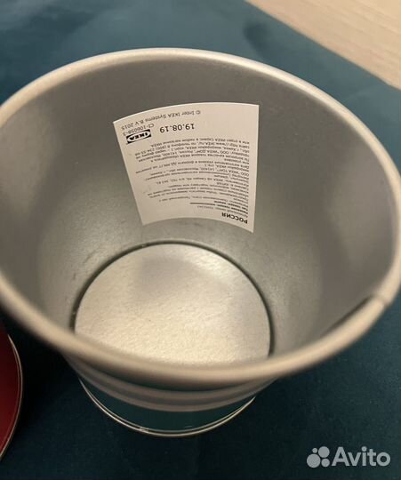 Кашпо стальное IKEA для растений