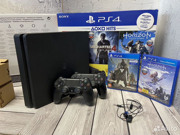 PS4 slim+700игр+2джоя+доставка