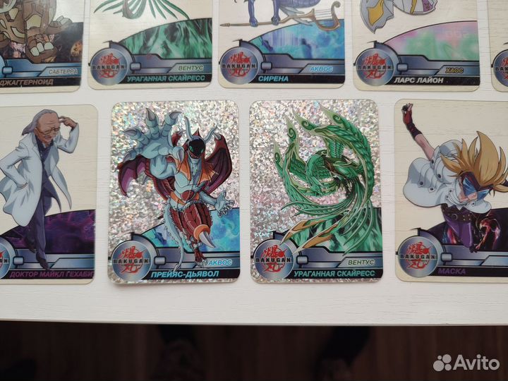 18 ш редкие карты Бакуган металлические прозрачные