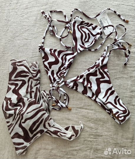 Новый купальник раздельный на завязках